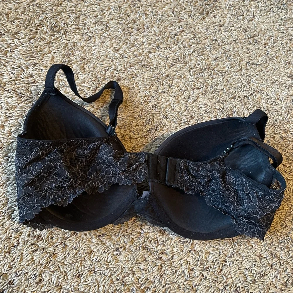 Victoria Secret Black Wire Lace Bra 36c - Picture 3 of 5